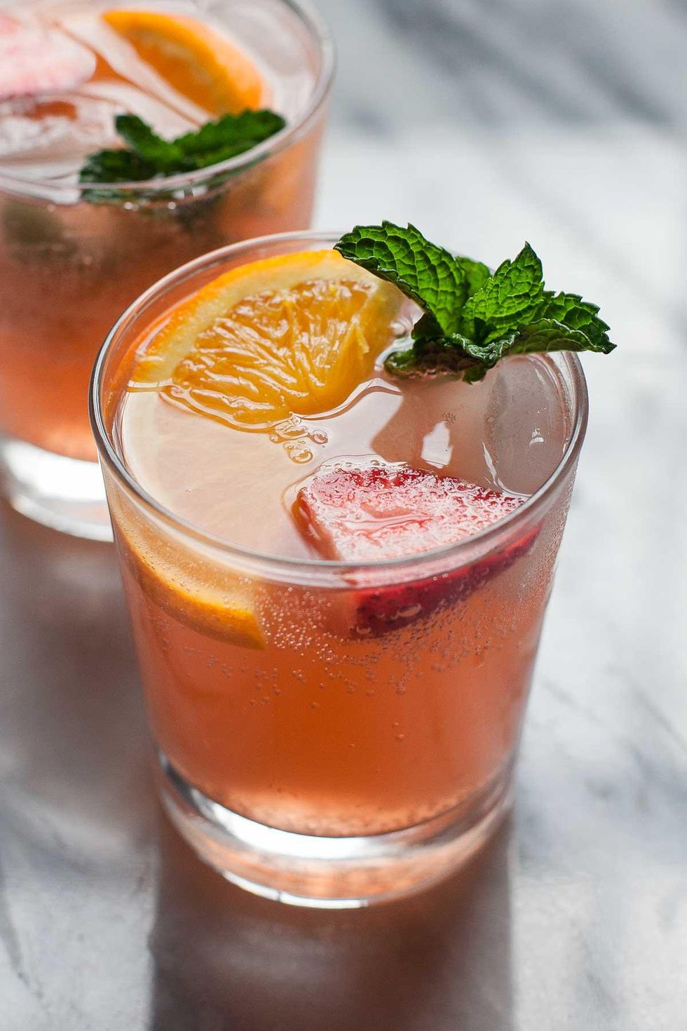 Strawberry Orange Ginger Fizz Summer Mocktail Recipes