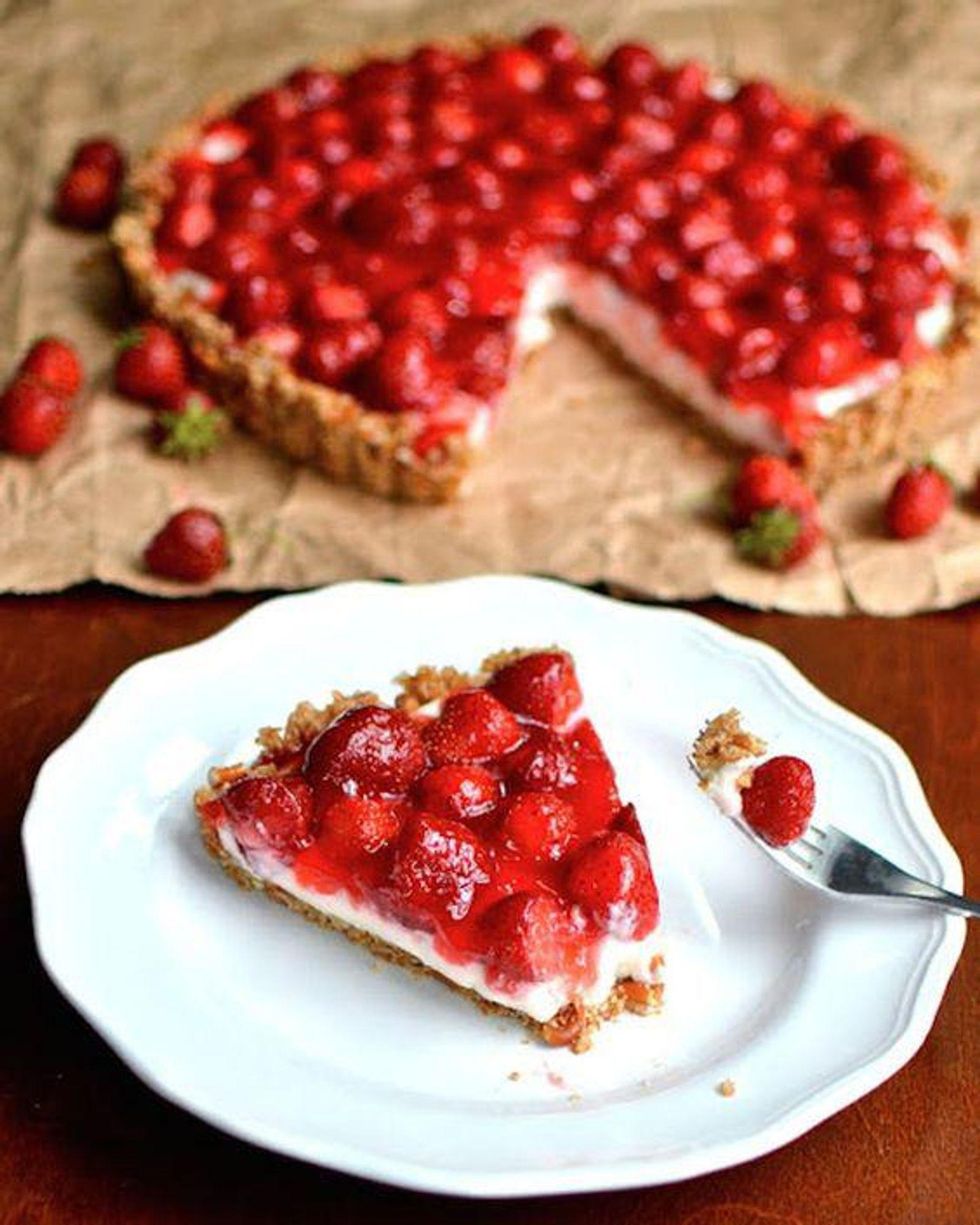 Strawberry Pretzel Tart