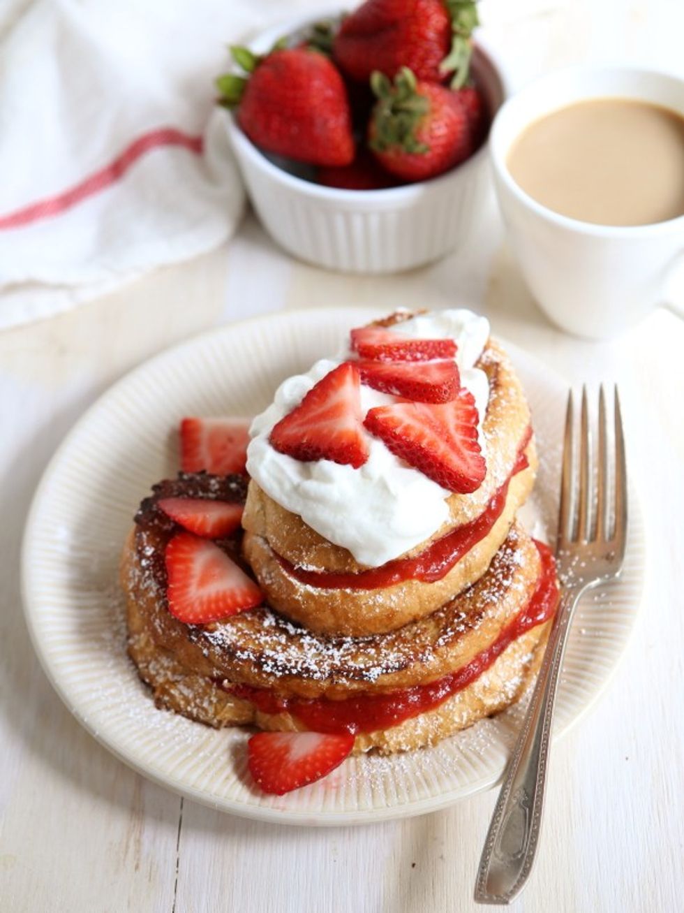 Strawberry-Rhubarb Stuffed French Toast