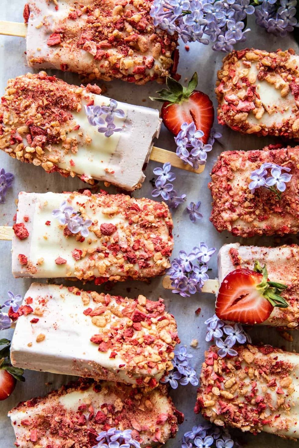 Strawberry Shortcake Ice Cream Bars