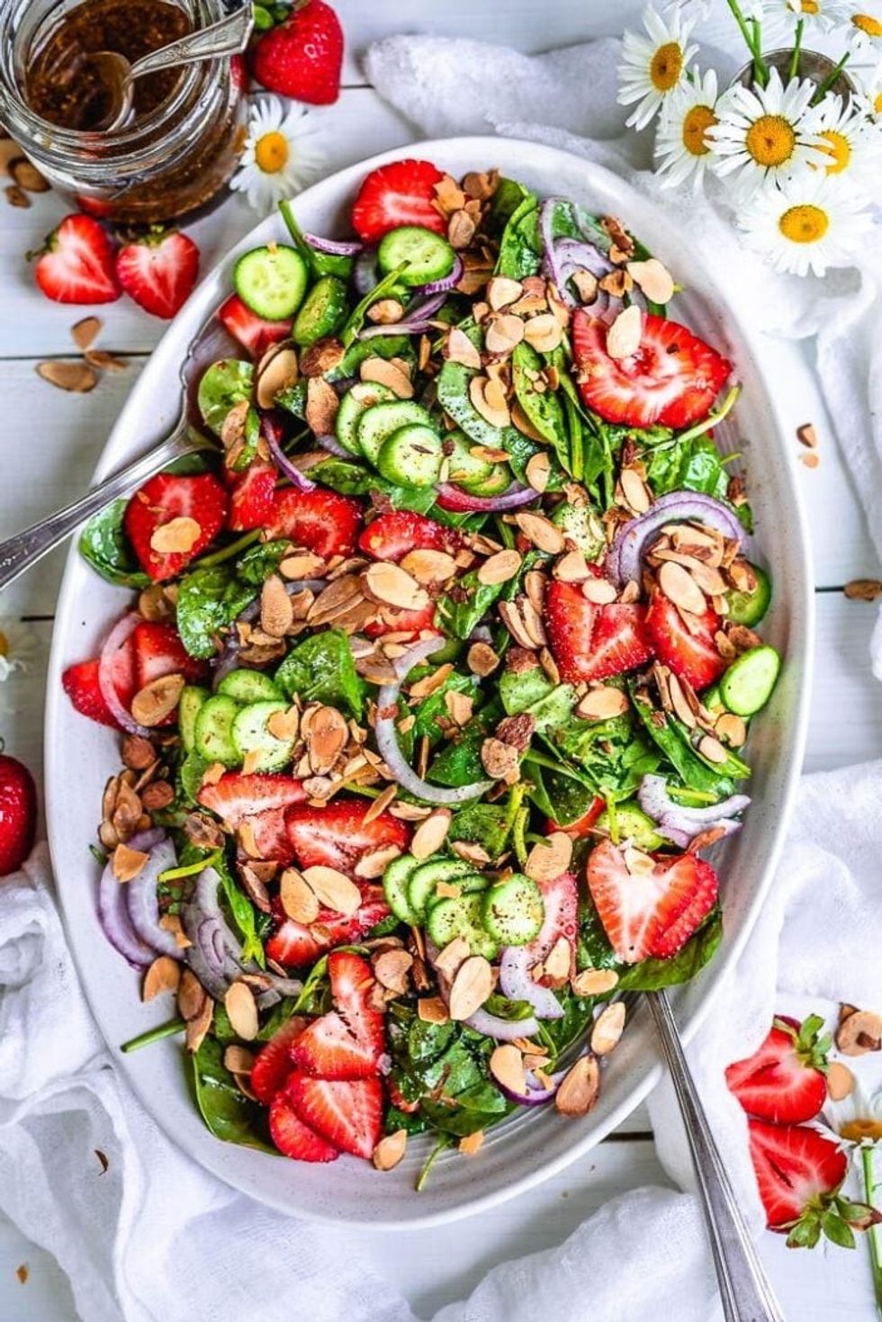 STRAWBERRY SPINACH SALAD & BALSAMIC DRESSING