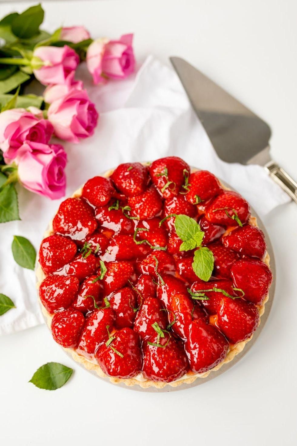 Strawberry Tart Breakfast in Bed