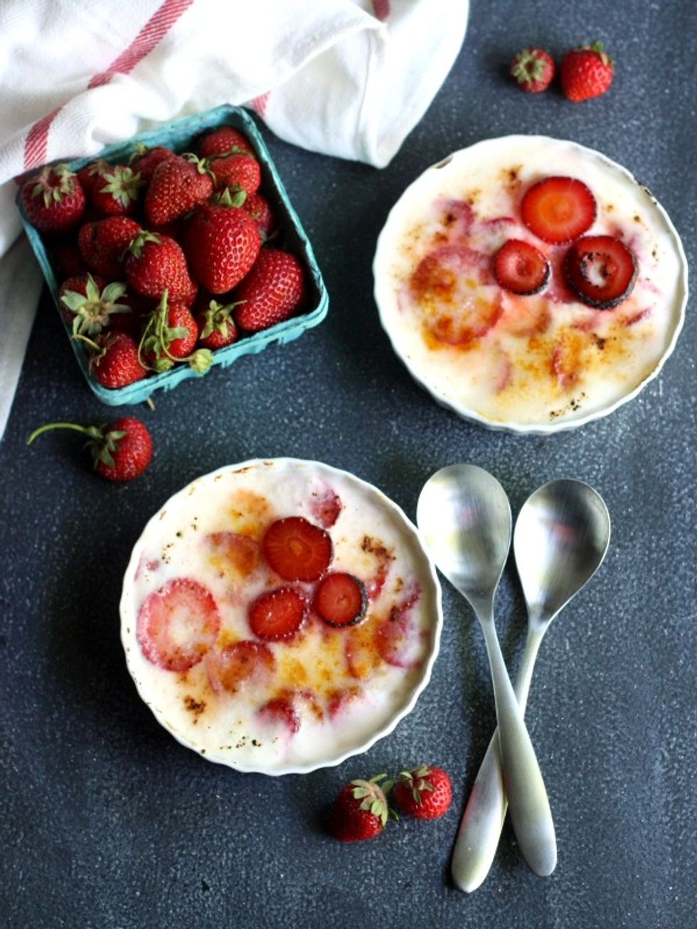 Strawberry Yogurt Breakfast Brulee