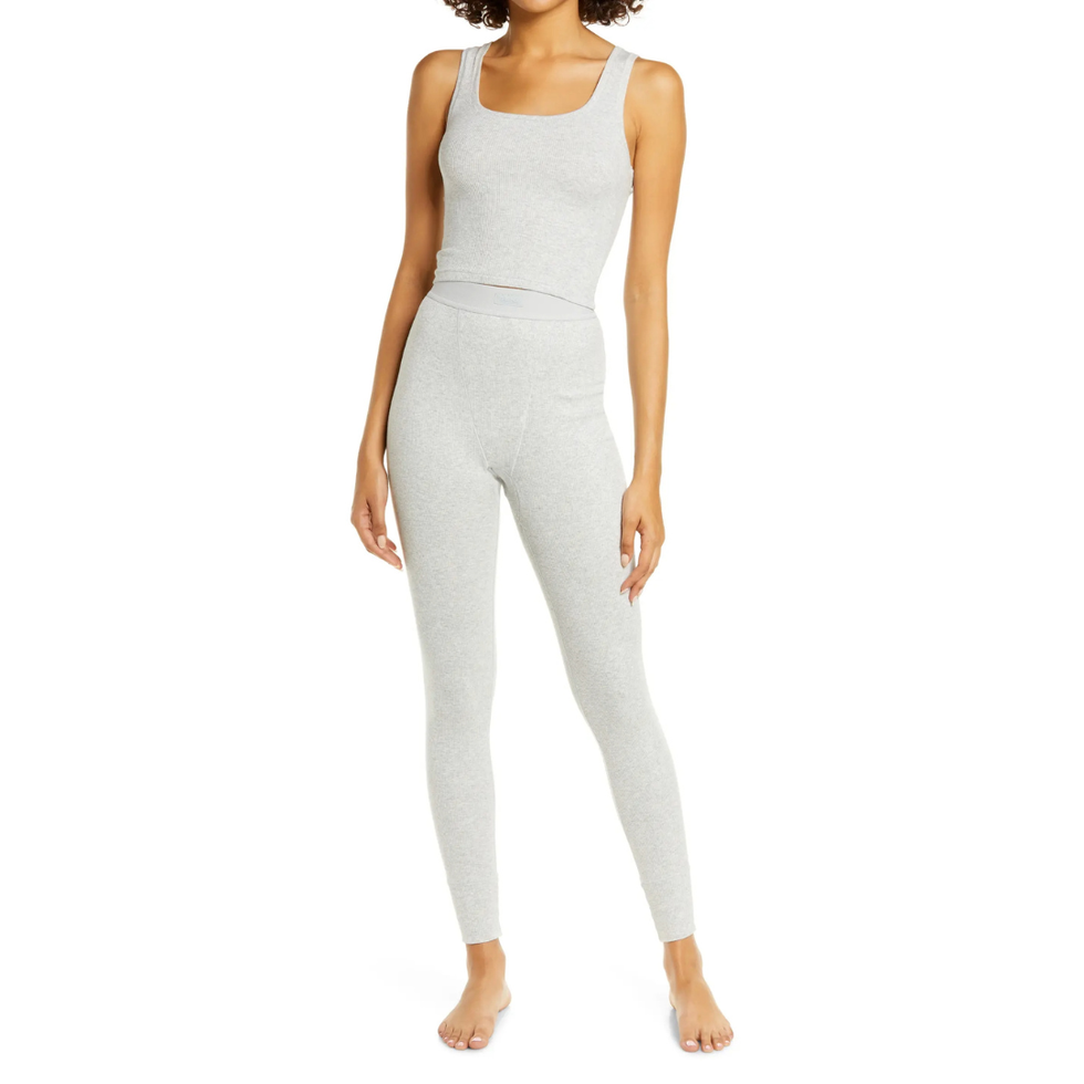 Stretch Cotton Rib Leggings