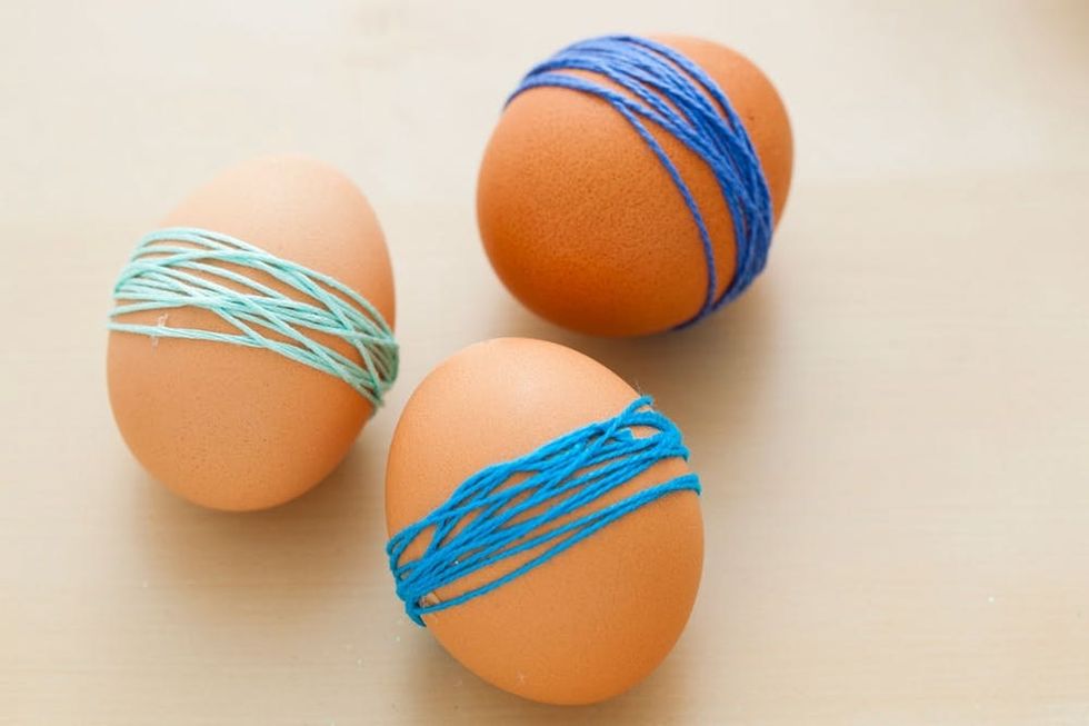 string-wrapped easter eggs
