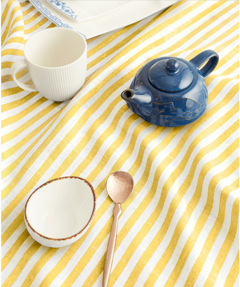 stripe tablecloth