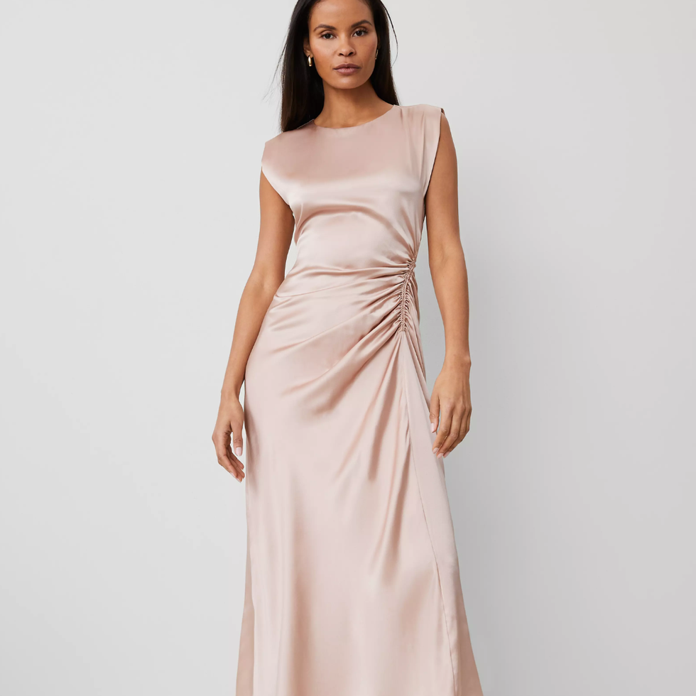 Studio Collection Silk Flutter Sleeve Midi Dress