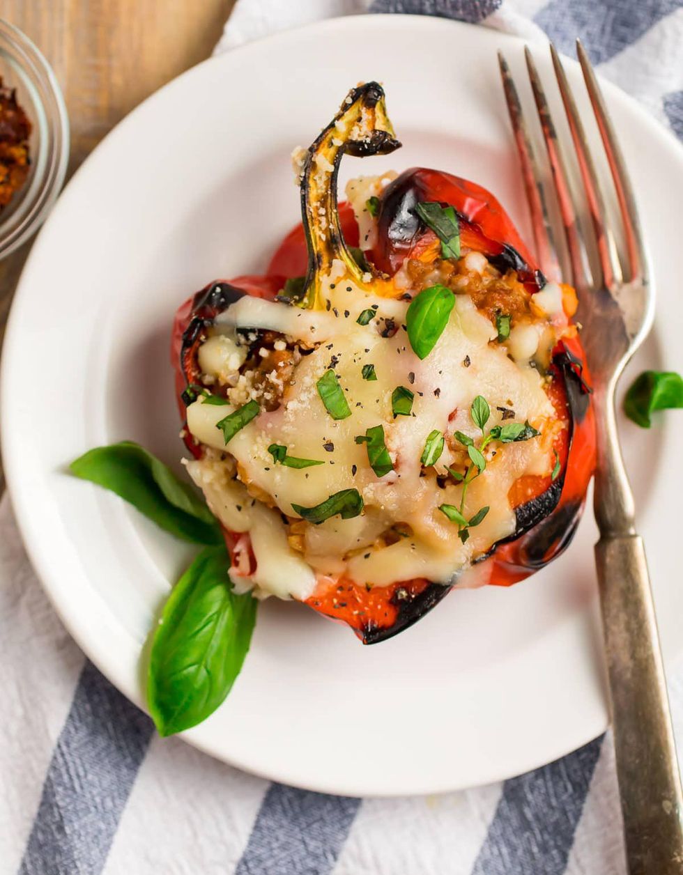 Stuffed peppers veggie bbq