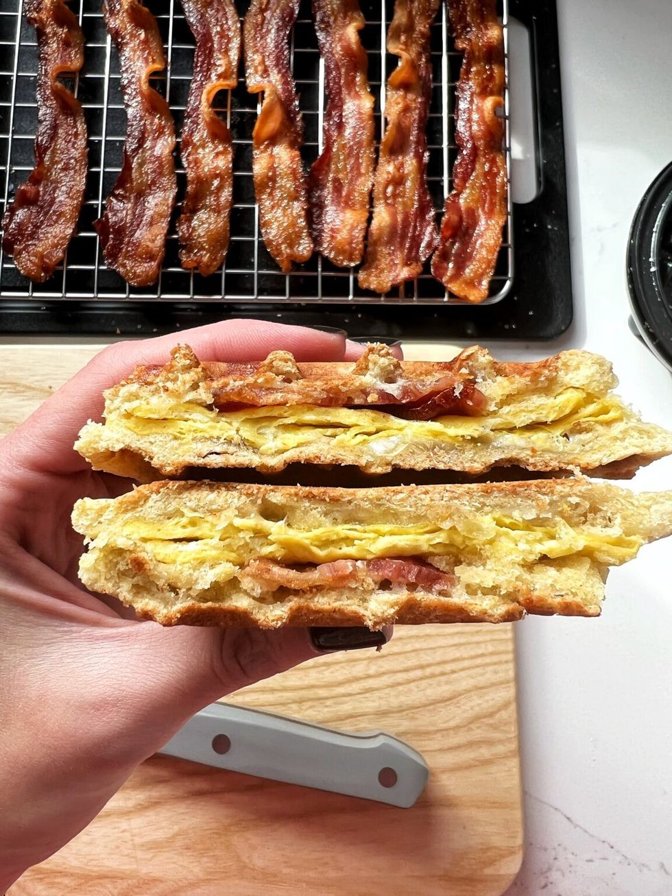Stuffed Waffle Breakfast Sandwich