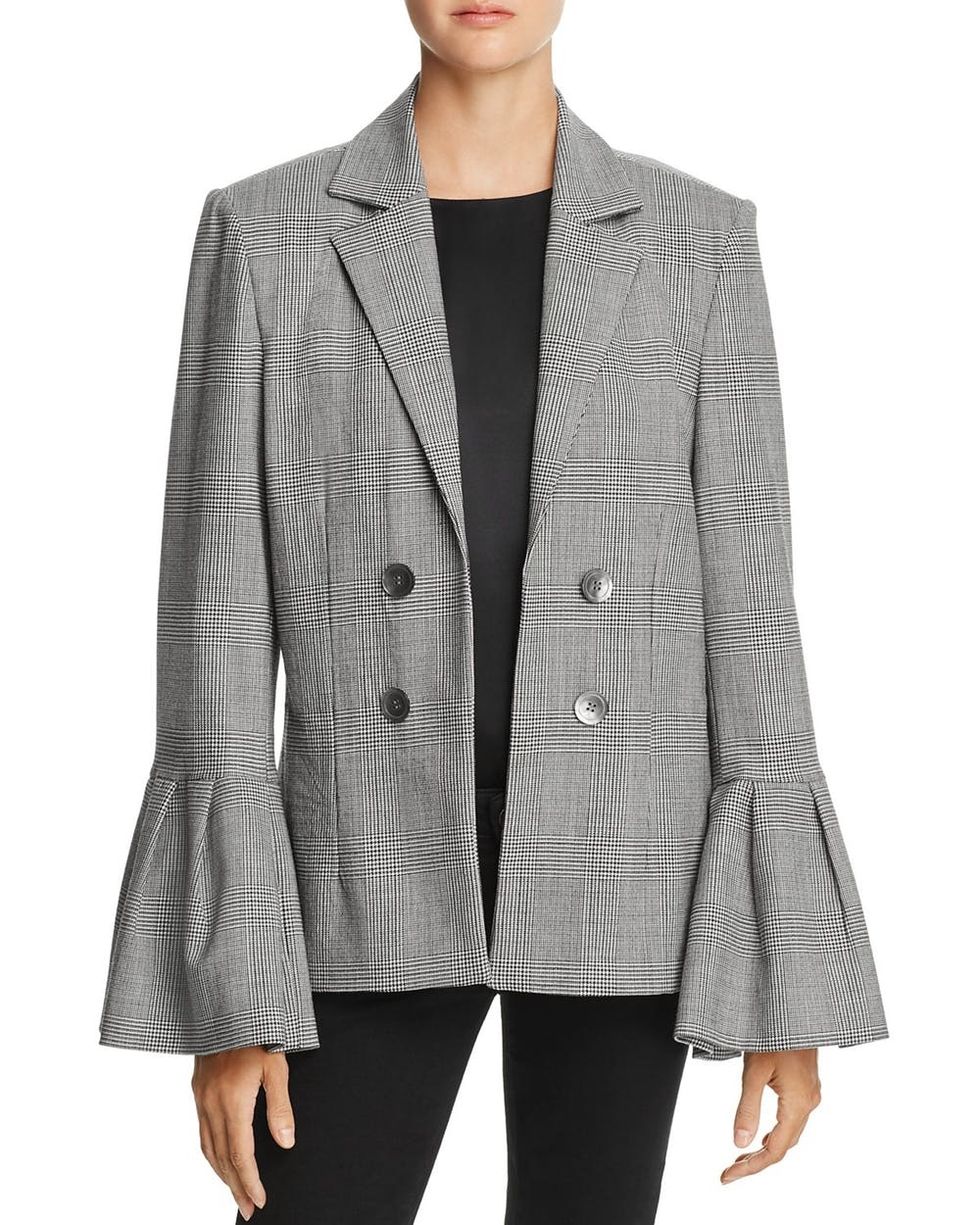 Style Mafia Lotta Plaid Bell-Sleeve Blazer