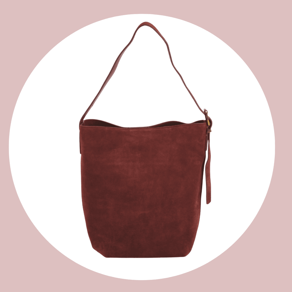 Suede Kaye Large Bucket Bag