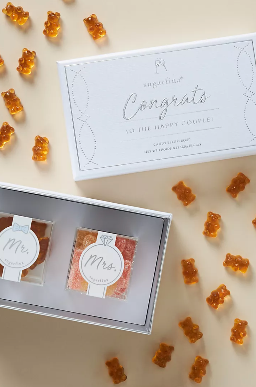 Sugarfina Congrats To The Happy Couple 2-Piece Mr. & Mrs. Candy Bento Box