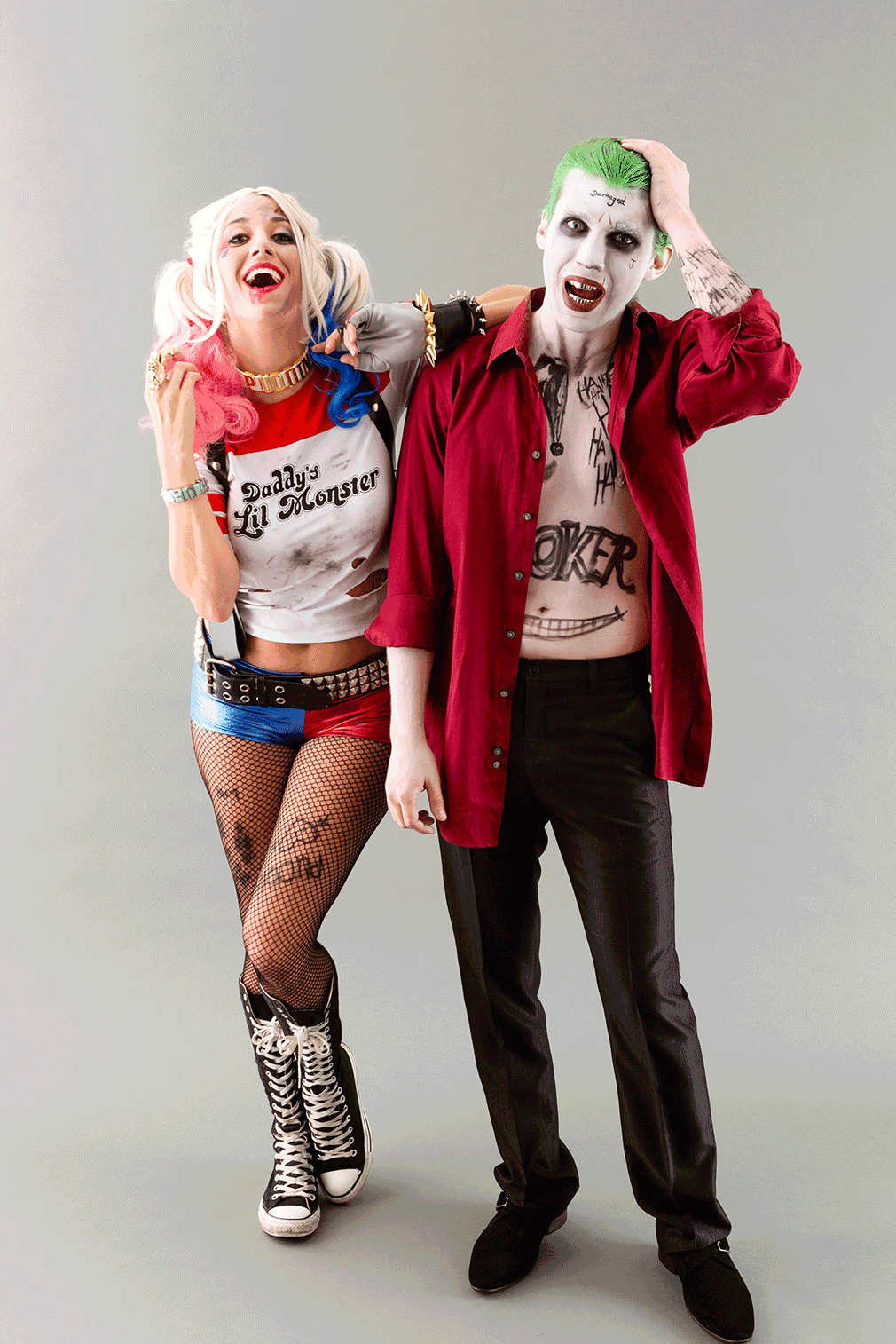 Master Joker & Harley Quinn Couples Costume! - Brit + Co