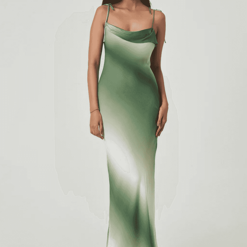 green velvet long sleeve maxi dress Women's Long Sleeve Green Velvet Maxi Dress main image 1