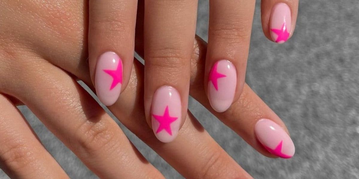 pink summer nails