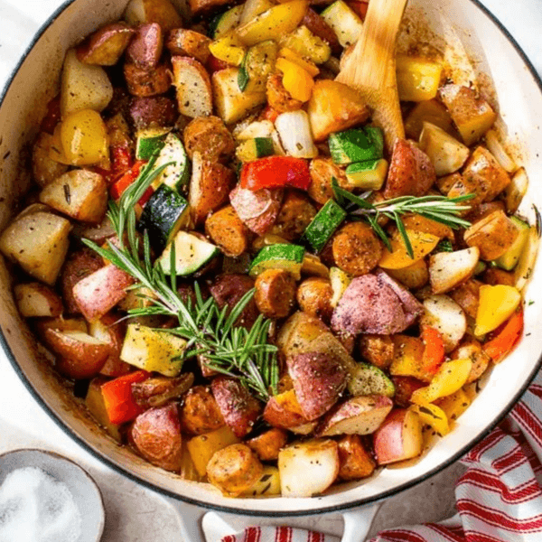 Summer Vegetables With Sausage and Potatoes