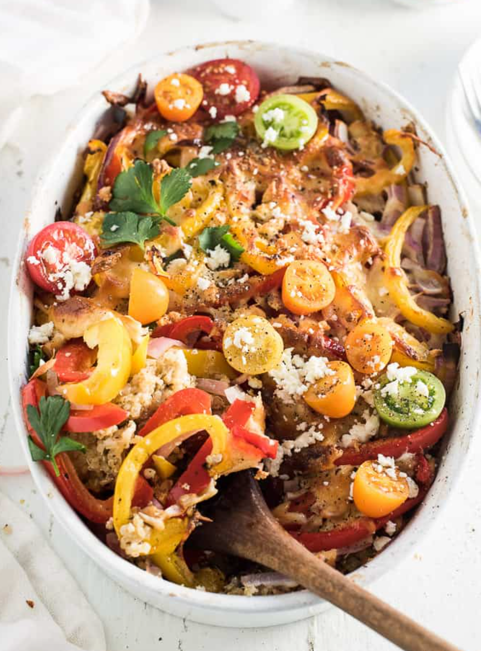 Sun-Dried Tomato and Feta Quinoa Casserole