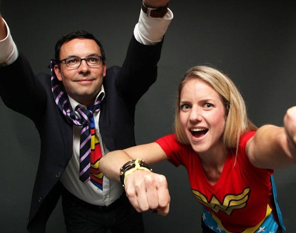 Superman and Wonder Woman diy couples costume