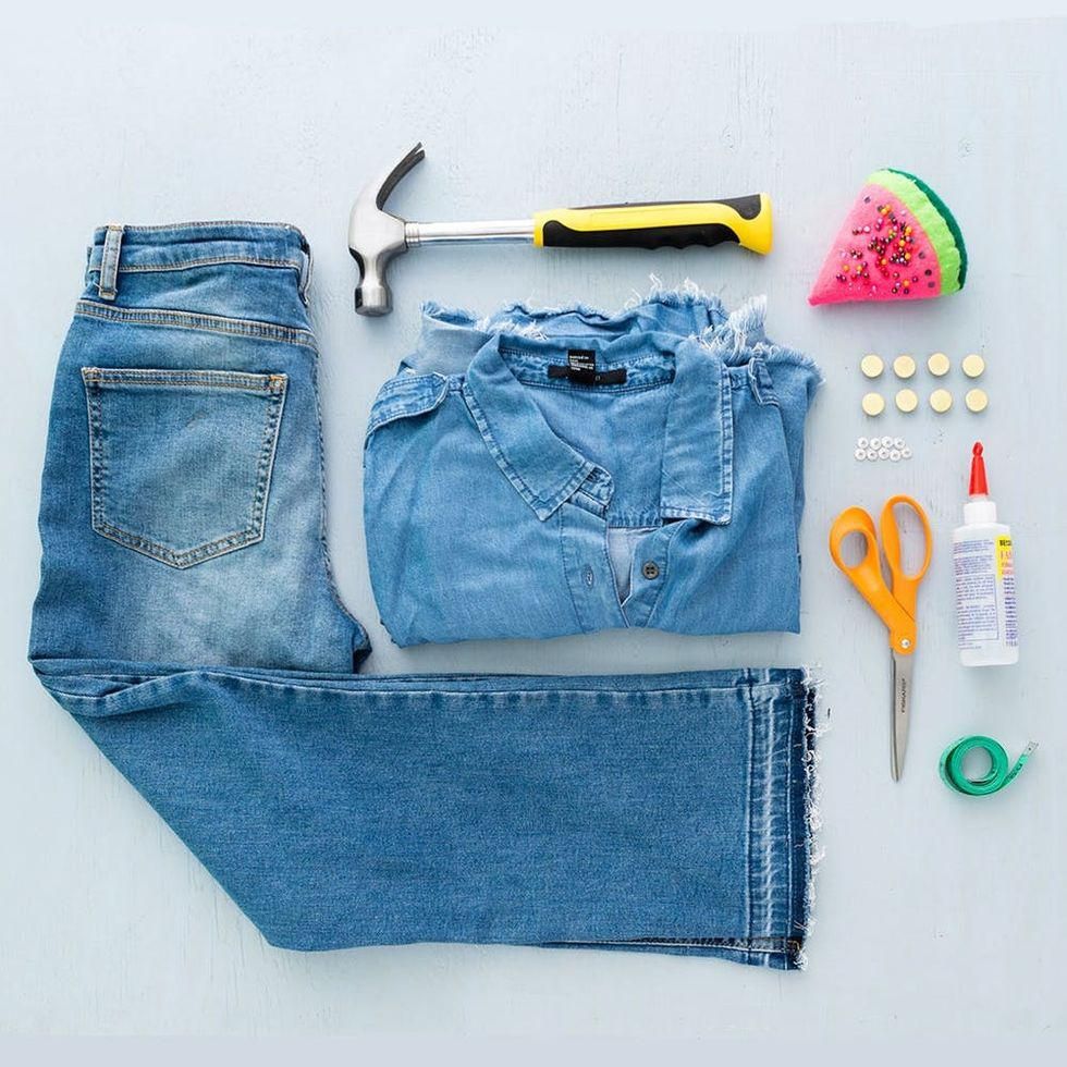 supplies for diy overalls