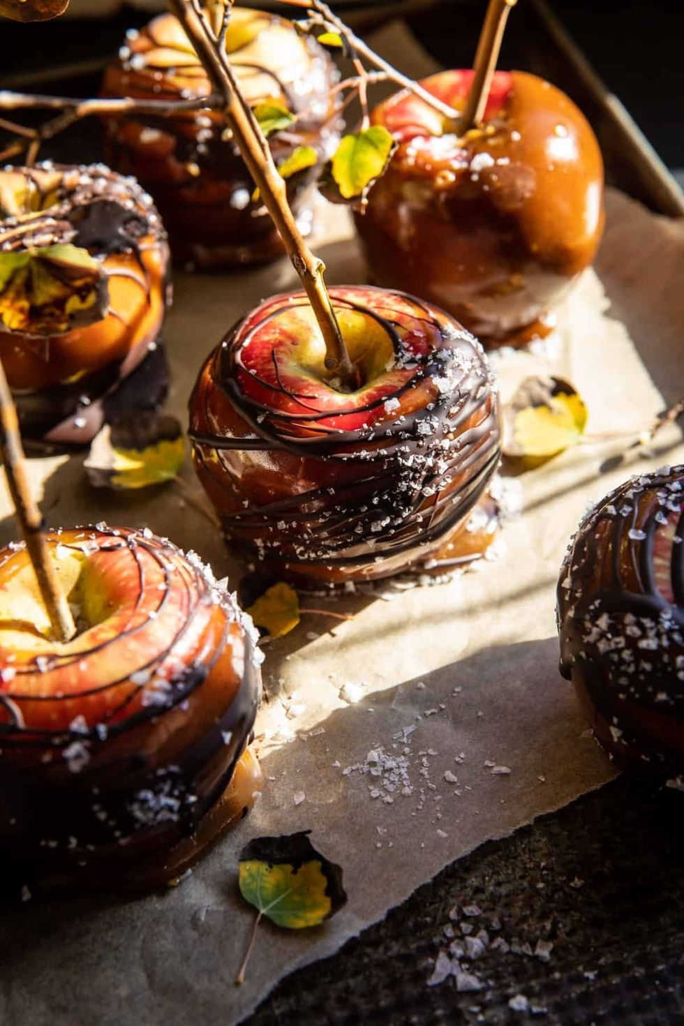 Sweet and Salty Healthier Caramel Apples