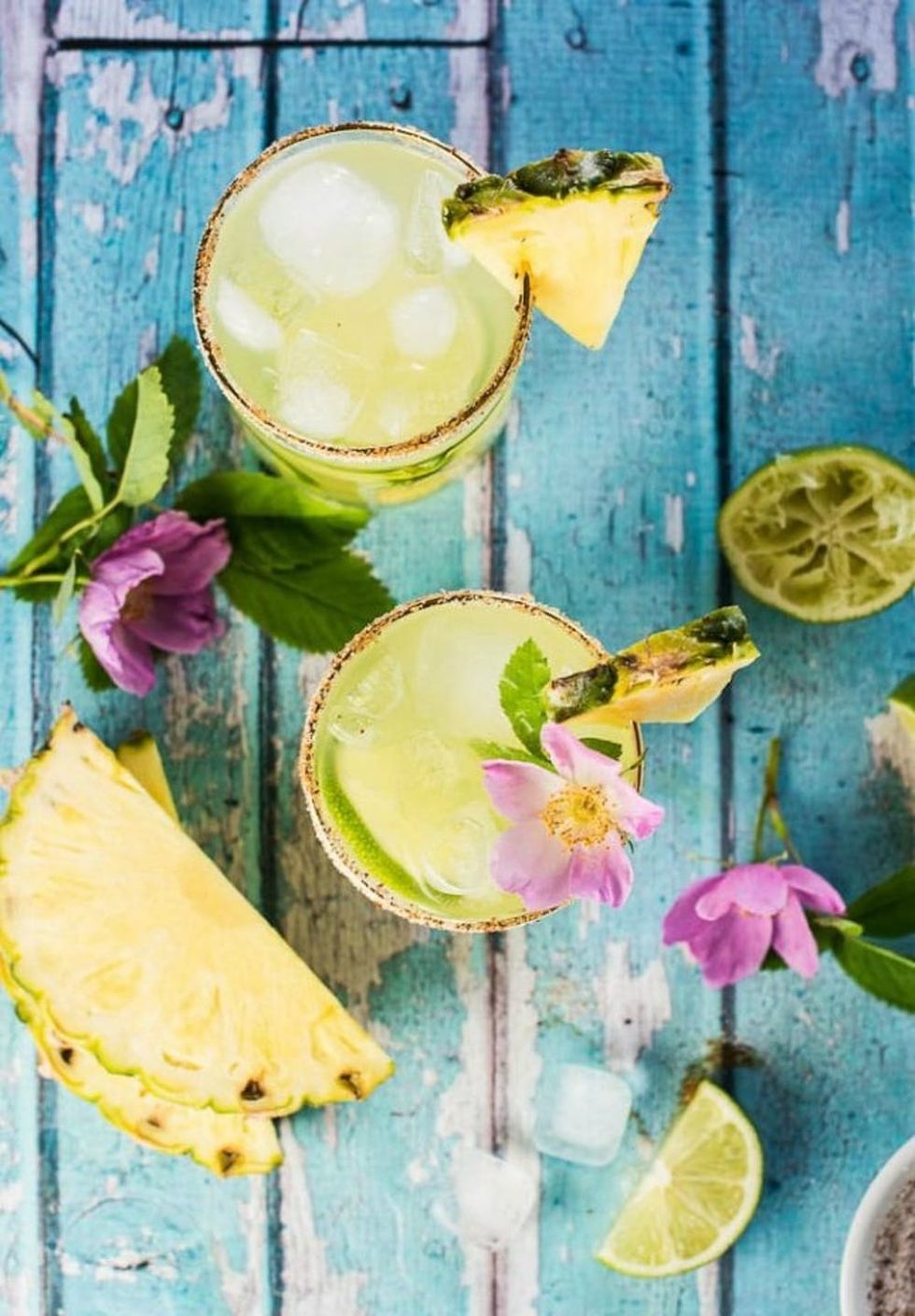 Sweet and Spicy Pineapple Margaritas