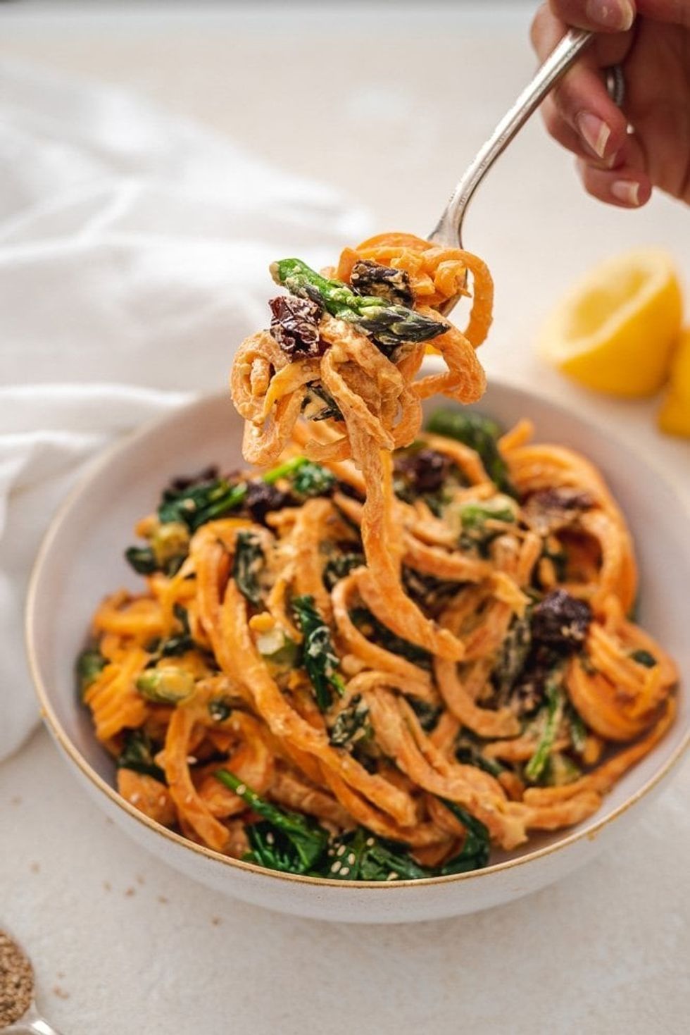 Sweet Potato Alfredo Noodles