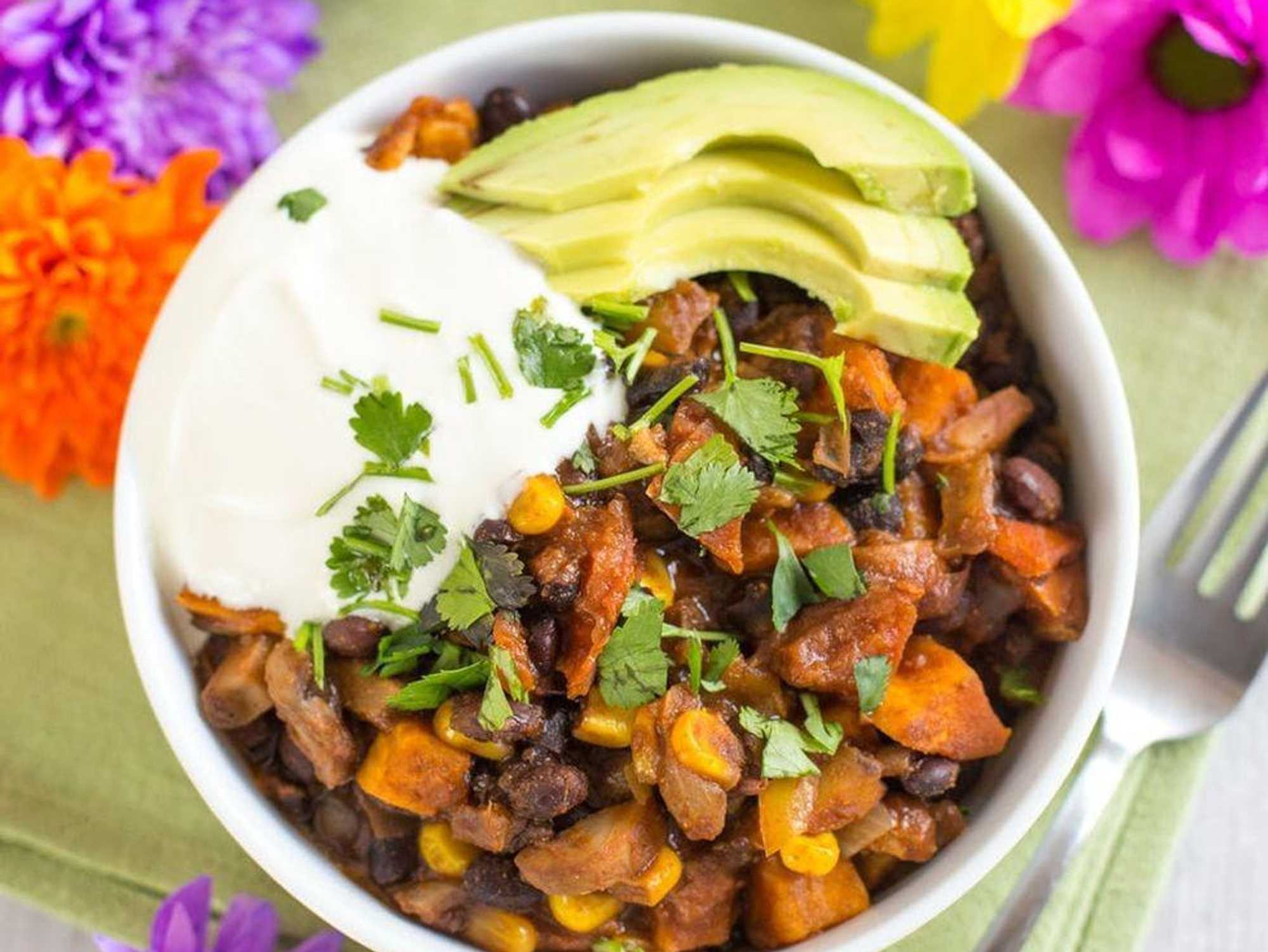 Sweet Potato and Black Bean Chili: