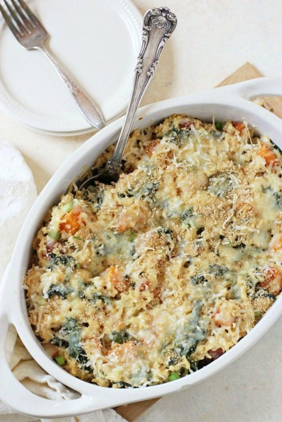 Sweet Potato and Kale Brown Rice Casserole