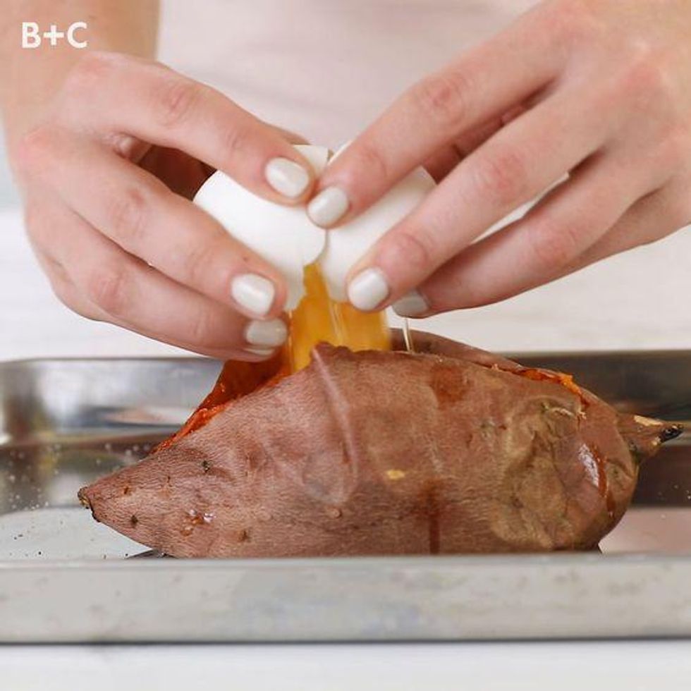 sweet potato egg boat recipe