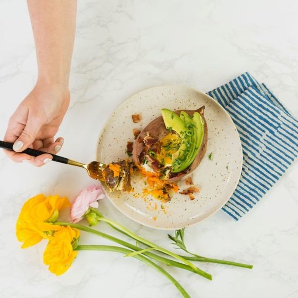 Sweet Potato Egg Boat