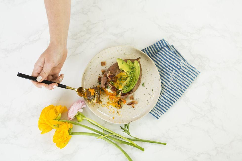Sweet Potato Egg Boat