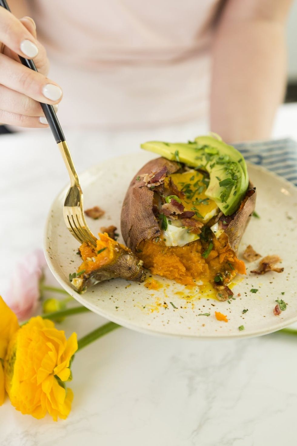 Sweet Potato Egg Boats