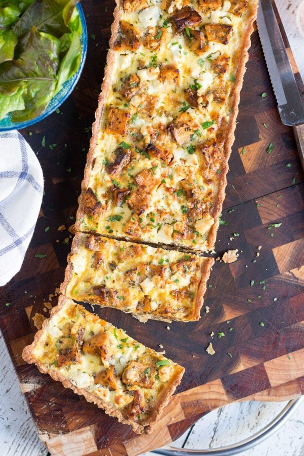 Sweet Potato + Feta + Caramelized Onion Tart