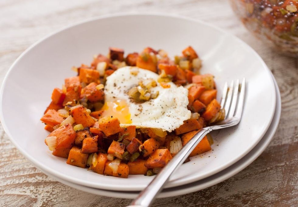 Sweet Potato Hatch Chile Hash
