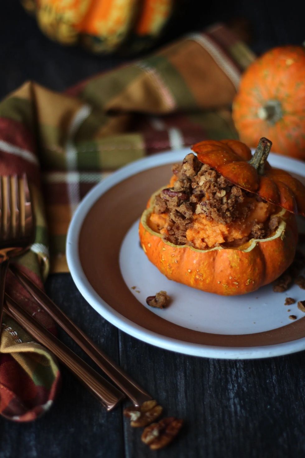 Sweet Potato Stuffed Pumpkins recipes from friends thanksgiving episodes