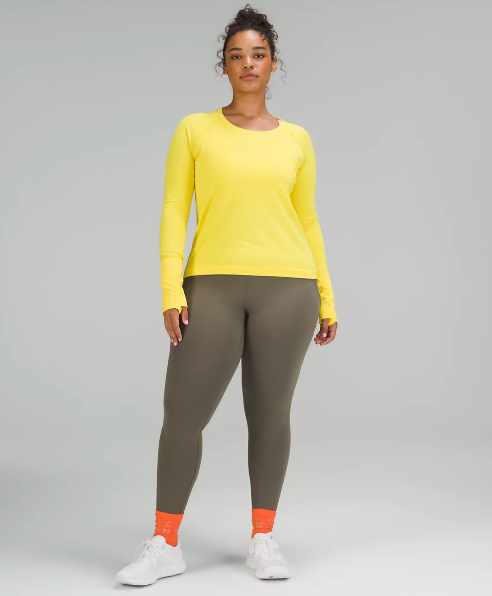 Swiftly Tech Long Sleeve Shirt 2.0 Race Length in Sonic Yellow lululemon sale