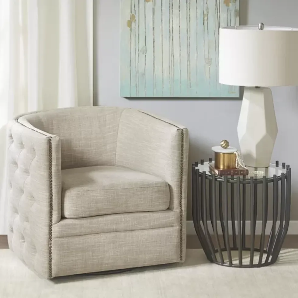 Swivel Barrel Chair