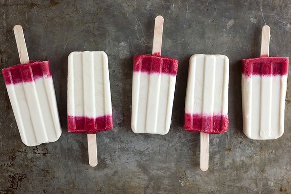 Tahini Raspberry Rosewater Popsicles tahini dessert recipe