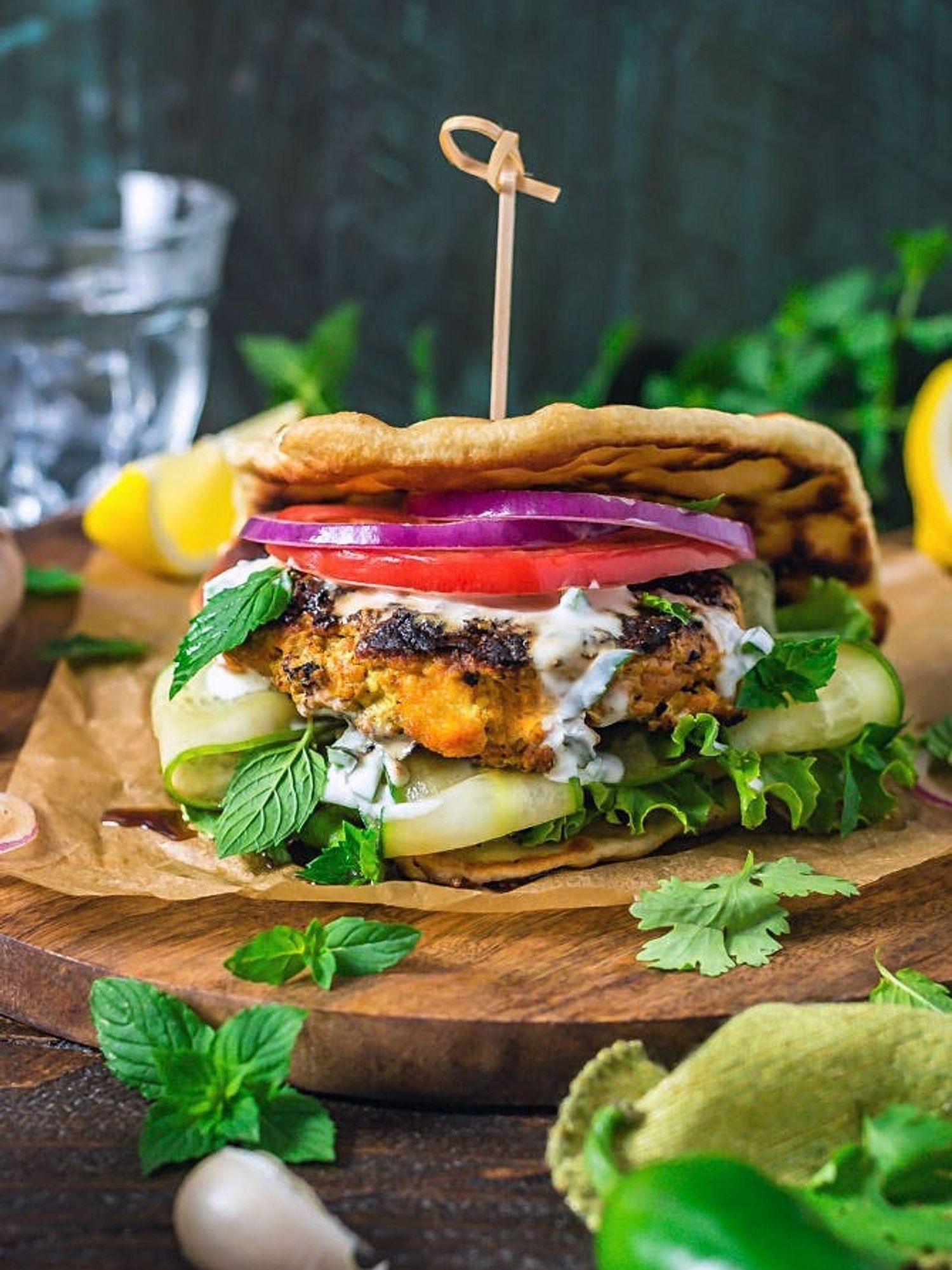 Tandoori Chicken Patty Sandwiches