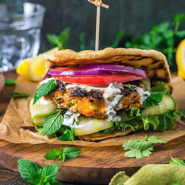 Tandoori Chicken Patty Sandwiches