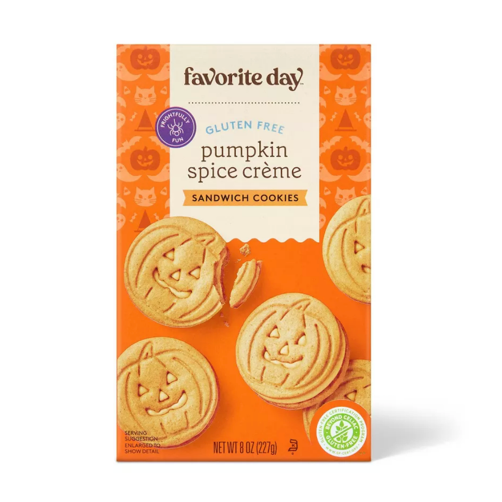 Target Favorite Day Fall Harvest Pumpkin Spice Cr\u00e8me Sandwich Cookies