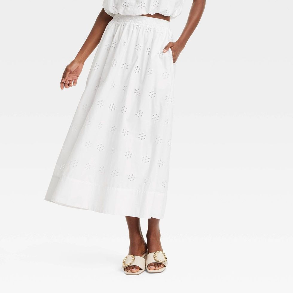 Target Poplin Midi Skirt