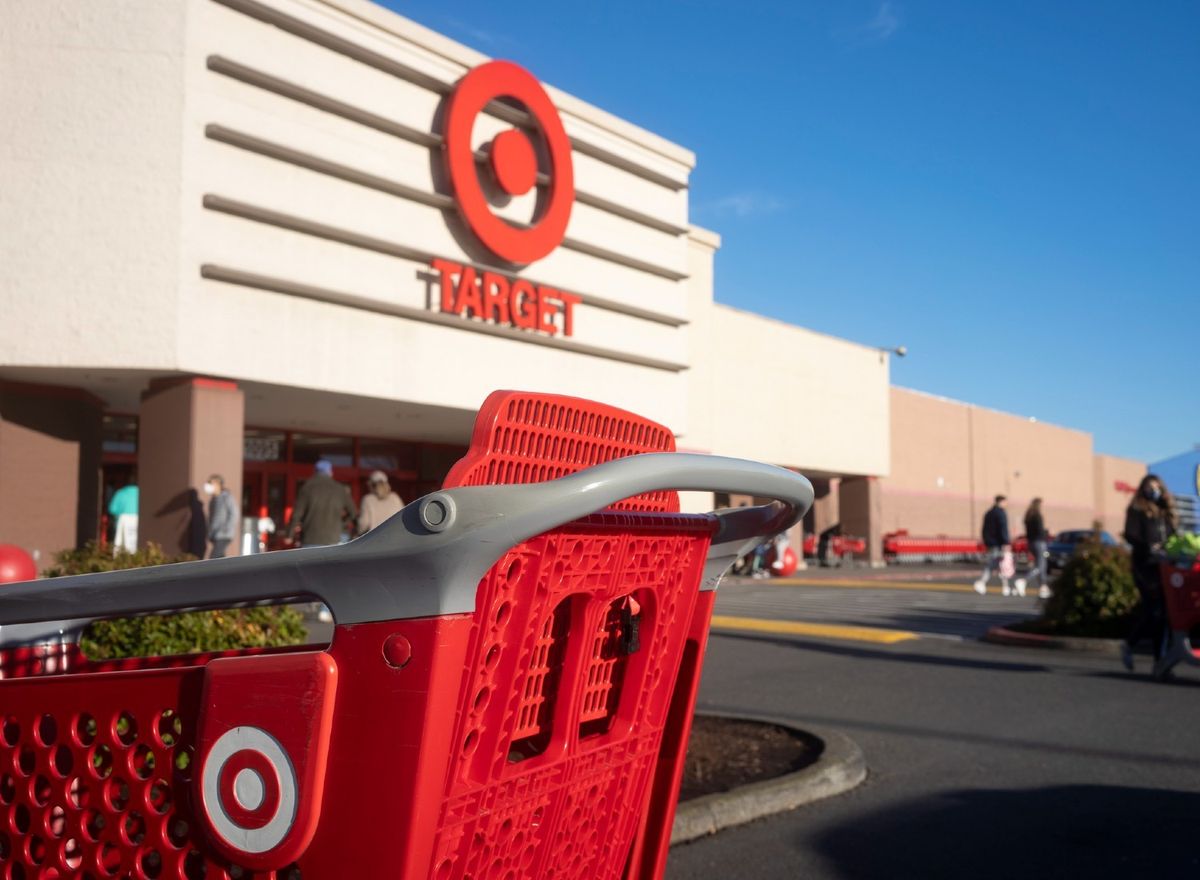 Target shopping cart in parking lot