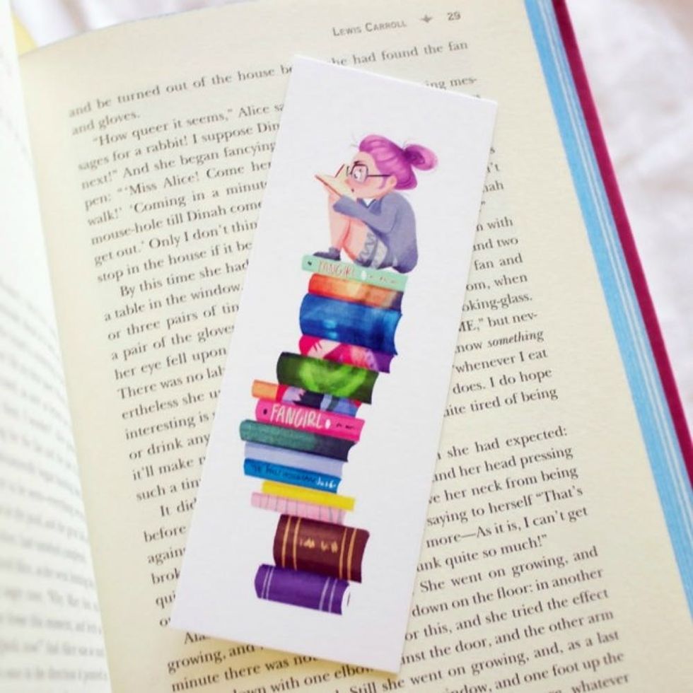 Taryn Draws Bookworm Bookmark