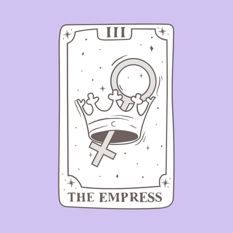 taurus "the empress" tarot card