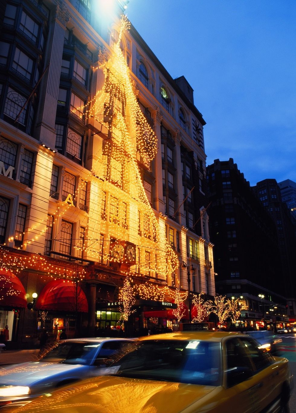 taxis and christmas trees