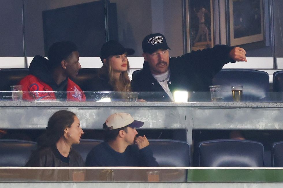 taylor and travis at a baseball game