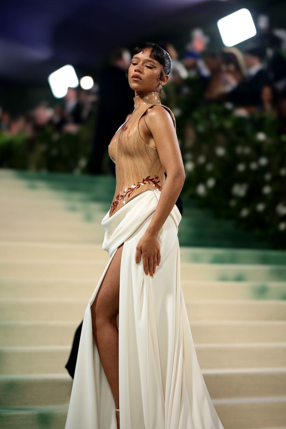 taylor russell met gala red carpet