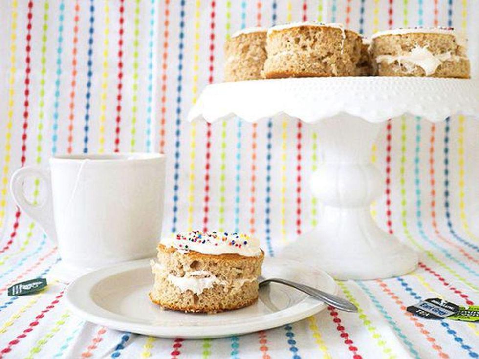 Tea Cake Sandwiches with Green Tea Frosting