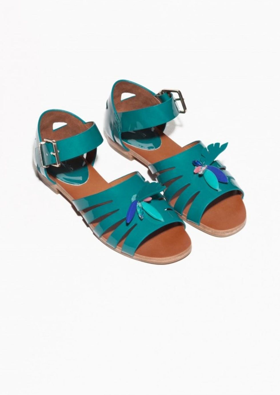 teal-leather-sandals